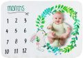 Baby Monthly Milestone Blanket for Baby Photo Blanket for Newborn Baby Shower Football Photography Background. 