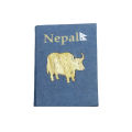 Blue/Golden Yak Right Craft Lokta Paper Diary. 