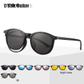 DISICHEN 2025 New TWO Oclock Magnet Sunglass Women Men Polarized Lens Optical Spectacle Frame Clip On Glasses Men Round TR90 3D Night Vision A2245. 