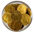 Veganic Chocolate Coins 20 Pieces of Loose Toffee | Gold Coin Chocolates Packet | Milk Chocolate Chips | Chocolate Golden Coin For Kids | Chocolate Gelt Dollar. 