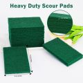 Green Scouring Household Scrub Pads For Dishes  Kitchen Scrubbers & Metal Grills 10 PACKETS. 