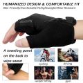 MOREOK Men Cycling Gloves , Half Finger Biking Gloves Gel Pad Shock-Absorbing Anti-Slip Breathable Motorcycle Mountain Bike Gloves. 