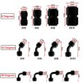 New Universal AN4 AN6 AN8 AN10 Female To Female Union Aluminum 0/45/90 Degrees Hose Fitting Adaptors Elbow Oil Cooler Connectors. 