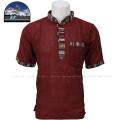 Maroon Half Sleeve Bhutani Kurta Shirt For Men. 