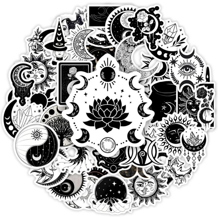 Artsy%20Home%2025/50pcs%20Cool%20Gothic%20Moon%20Aesthetic%20Stickers%20for%20Laptops%20and%20Cellphone%20Cover%20-%20Image%204