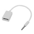 3.5mm Male AUX Audio Plug Jack To USB 2.0 Female Converter Cable Cord Car MP3 FOR Smartphone Cellphone Phones. 