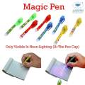 Invisible Writing Magic Pen Uv Light Ultra Violet Ink Secret Message Multicolor - 1 Piece. 