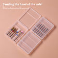 Square Nail Art Drill Bit Storage Box 6 Holes Clear Grinding Head Holder Display Drill Bits Manicure Organizer Dust Proof Box Gener. 