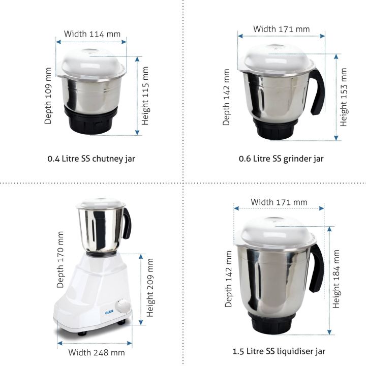 Glen%20Mixer%20Grinder%20Stainless%20Steel%20Jars%20500W%20-%20Image%204