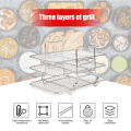 Air Fryer Rack for Dual Air Fryer 304 Stainless Steel Multi-Layer Dehydrator Rack Toast Rack Air Fryer Accessories. 