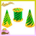 Aomeidaju Anxiety Relief Spiral Toy 3d Printed Spiral Cone Pyramid Fidget Toy Set for Stress Relief Educational Mini Figurine for Kids Adults. 