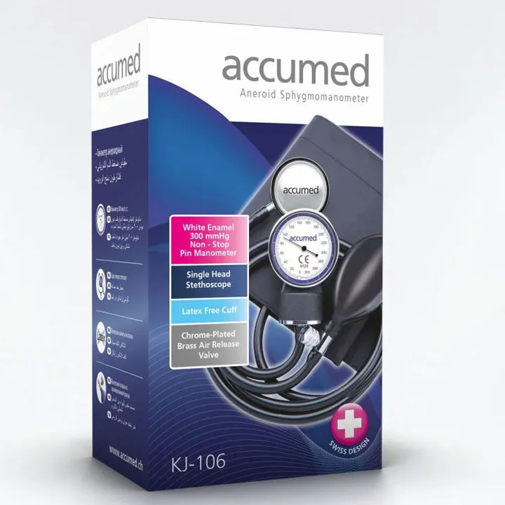 Accumed Routing AccuMed KJ-106 Blood Pressure With FREE Stethoscope Manual BP Meter ...
