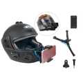 Helmet Chin Mount Compatible With Smartphones And Action Cameras. 