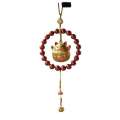 Cute Natural Cinnabar Lucky Cat Pendant Rearview Mirror Ornament Car Interior Female Style for Safety. 
