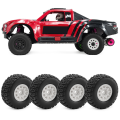 Wheels Rims with Tires for ARRMA 1/14 Mini MOJAVE GROM RC Car White. 