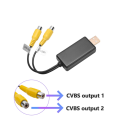 USB to CVBS Video Output Adapter Box Interface Connect to Monitor Display Device for Android Radio Multimedia Easy Install (A). 