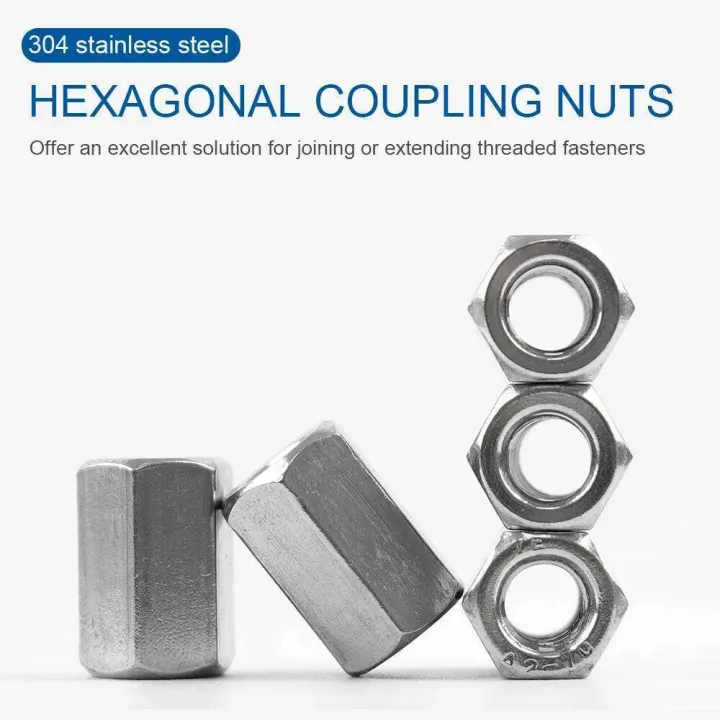 Extend%20Long%20Hex%20Coupling%20M3%20M4%20M5%20M6%20M8%20M10%20M12%20304%20Stainless%20Steel%20Standoff%20Rod%20Connector%20Thread%20Nut%20for%20Bolts%20Studs%20Screws%20-%20Image%202