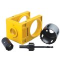 1Set New With Guide Template Door Lock Installation Kit Hand Tools Carbon Steel Knob Hole Drilling Tool Yellow For Door Knob Lock Door Drill Kit. 