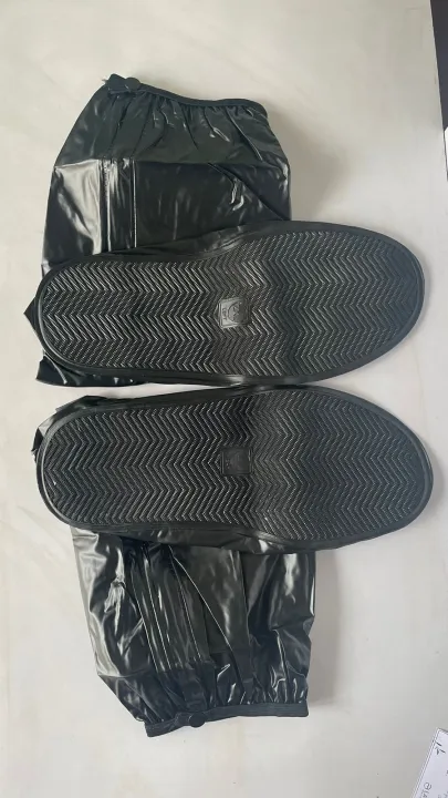 Men's%20black%20high%20top%20waterproof%20rain%20boot%20cover,%20motorcycle%20protective%20shoe%20cover%20with%20grip%20-%20Image%203