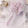 Wenefang Korean Style Cute Sand Glitter Comb – Anti-Static Massage Luxury Hair Brush with Air Cushion for Kids Students. 