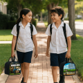 New Large Capicity Roblox Lunch Bag Anime Figure Thermal Children Lunch Box Bag Portable Cartoon Meal Bag Student Worker. 