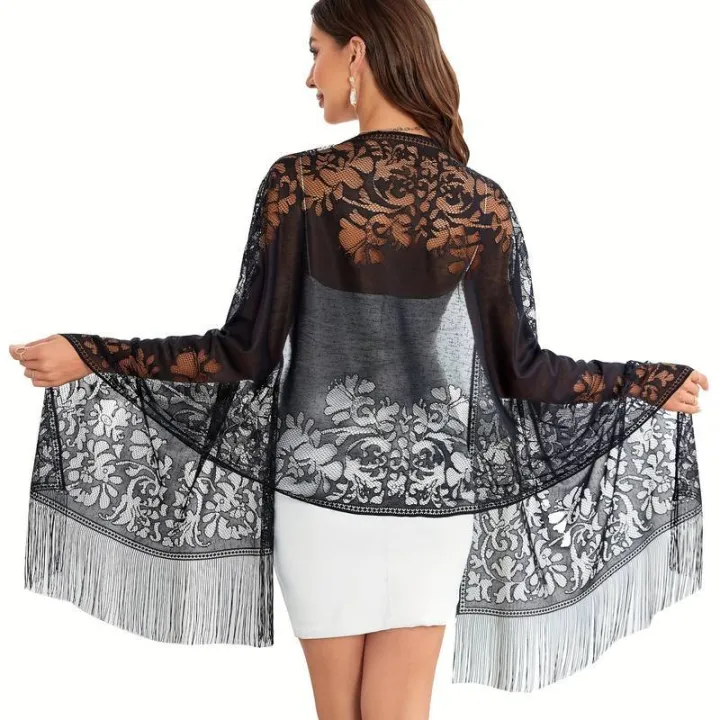 Summer%20Malaysia%20Solid%20Color%20Lace%20Hollow%20Fringe%20Long%20Scarf%20Shawl%20Wrap%20Veil%20for%20Women%20Cross%20Border%20Fashion%20-%20Image%205