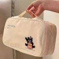 Practical Cartoon Underwear Storage Bag Handheld Large Capacity Underwear Packing Cube with Zipper Breathable Socks Bra Organizer for Home. 