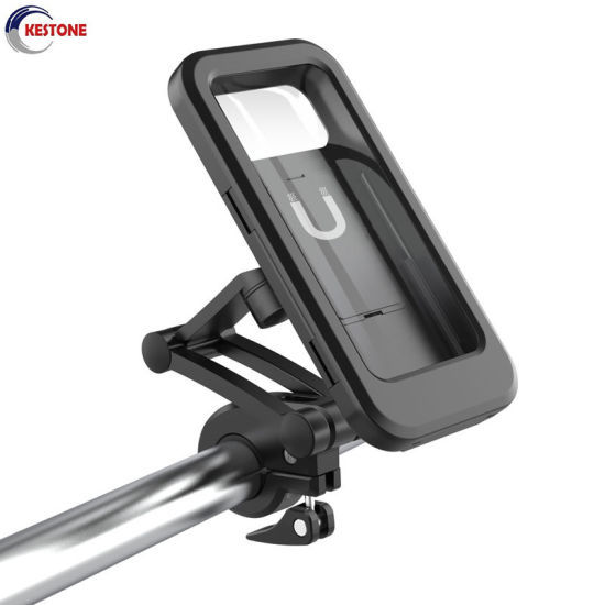 Waterproof Mobile Holder For Bicycle, Motorcycle, Bikes / Bike Phone Mount Waterproof Cell Phone Holder 360 Rotation Motorcycle Phone Case Universal Bicycle Handlebar Phone Mount with Sensitive Touch Screen Fit Below 6.7" Smartphone