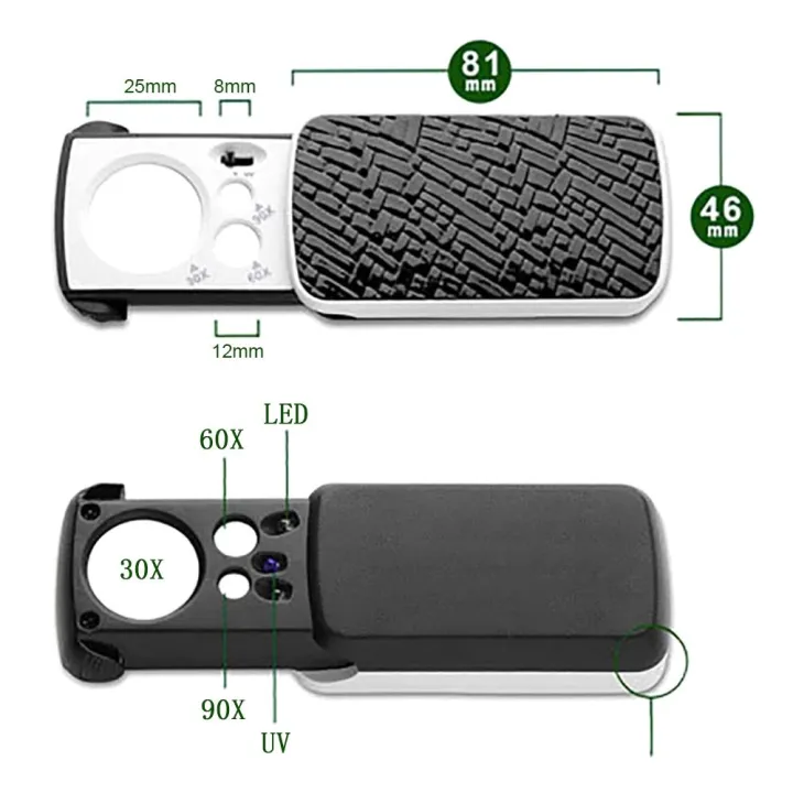 Portable%20Reading%20High%20Magnification%2030X%2060X%2090X%20Magnifying%20Glass%20Acrylic%20Optical%20Lens%20Loupe%20Magnifier%20With%20LED%20UV%20-%20Image%202