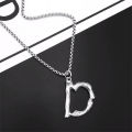 VaryGood Initial Letter Pendant In Box Chain Necklace For Men 60cm. 