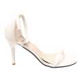 White Ankle Strap Pencil Heel Sandal For Women. 