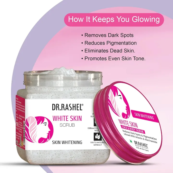 DR%20RASHEL%20White%20Skin%20Scrub%20-%20380ml%20%7C%20Face%20&%20Body%20Exfoliating%20Scrub%20%7C%20Niacinamide%20&%20Arbutin%20Dark%20Spot%20&%20Pigmentation%20Control%20%7C%20Paraben%20&%20SLS%20Free%20-%20Image%205