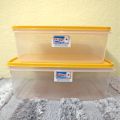 Multipurpose Plastic Storage Container Set Of 2 – Large Capacity Storage Boxes (10 Liters & 6.5 Liters) For Home, Kitchen, And Office. 