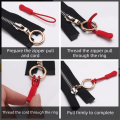150 Pcs Durable 15 Colors Zipper Pulls Strong Polyester Cord Lock Mechanism Zip Clip Buckle Slider Cord Rope Puller for Bag. 