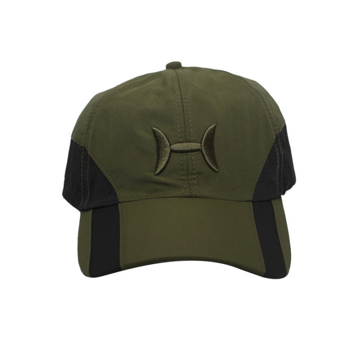 Green Plain Design Sporty Cap For Men