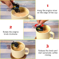 (GGBR) Boat Motor Coffee Stirrer - Wind Up Mini Boat Motor Coffee Mixer for Cups, Propeller Coffee Stirrer(Stickers Random). 