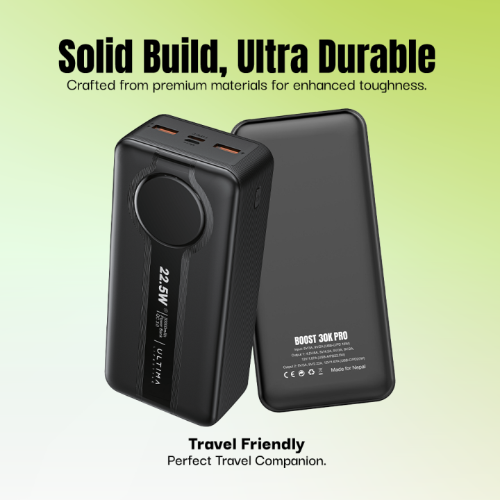 Ultima%20Boost%2030K%20Pro%2030000mAh%20Powerbank%20with%2022.5W%20Fast%20Charging%20%7C%20Multi%20Layer%20Fire%20Protection%20%7C%20LED%20Display%20%7C%204%20Ports%20%7C%20%20Supports%20PD,%20QC3.0,%20Universal%20Compatibility%20%7C%202%20Way%20Charging%20%7C%20ChargeSafe%20technology%20Power%20bank%20-%20Image%202