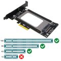 U.2 to PCI-E 4X Adapter Card PCI E 3.0 4X U.2 SFF-8639 Riser PCIe U.2 SSD to PCI-E Card for Intel 2.5Inch NVME U2 SSD. 