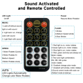 2-Pack Portable Mini Disco Ball Light for Party, RGB DJ Strobe Light with Remote Control, Sound Activated Stage Lights. 