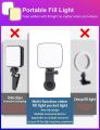 LED Video Light Camera Light Laptop Light for Zoom Meeting Photography Lighting 100 LED Beads with Clip Dimmable and Rechargeable for Camera Selfie Stick Tripod Laptop Cellphone Order Me. 