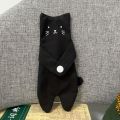 Durable Canvas Cartoon Cat Coin Purse Lightweight Zipper Closure Zippered Mini Wallet Snap Button Anti Loss Portable Wallet Bag Daily Use. 