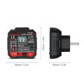 Tester RCD Check Phase Neutral Plug/Maker Tester Socket Test Digital HT106/HT107 Socket Tester Voltage/British European Grounding NCV. 