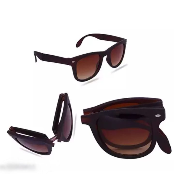 Folding Korean Black Shaded Sunglasses For Men