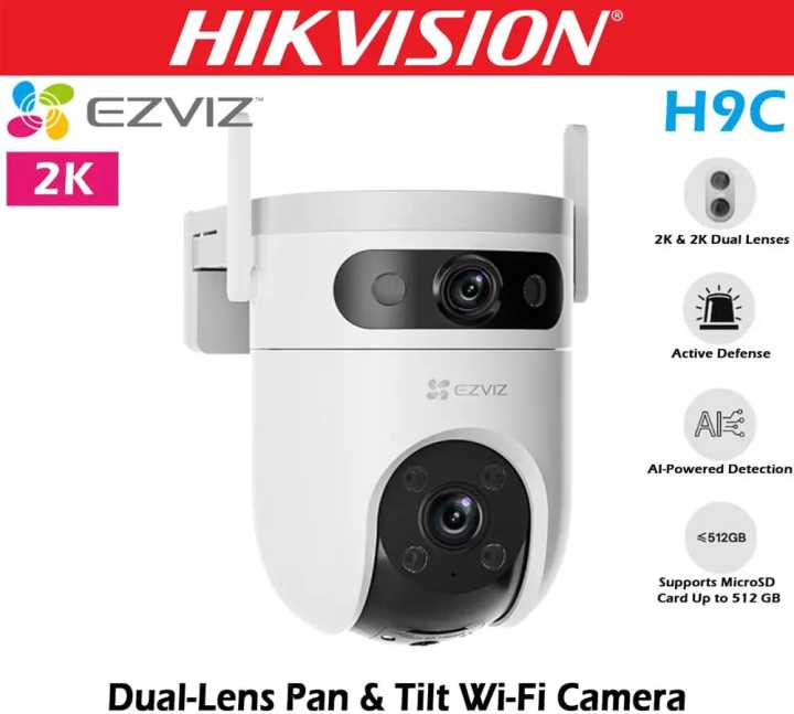 Ezviz H9C Dual Lens 3MP Wired/Wireless PTZ,Two Way Audio IP Outdoor CCTV Camera