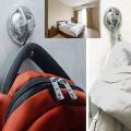 NAMUNY Heavy Duty Vacuum Suction Cup Hooks (4 Pack) for Kitchen Bathroom Restroom Organization. 