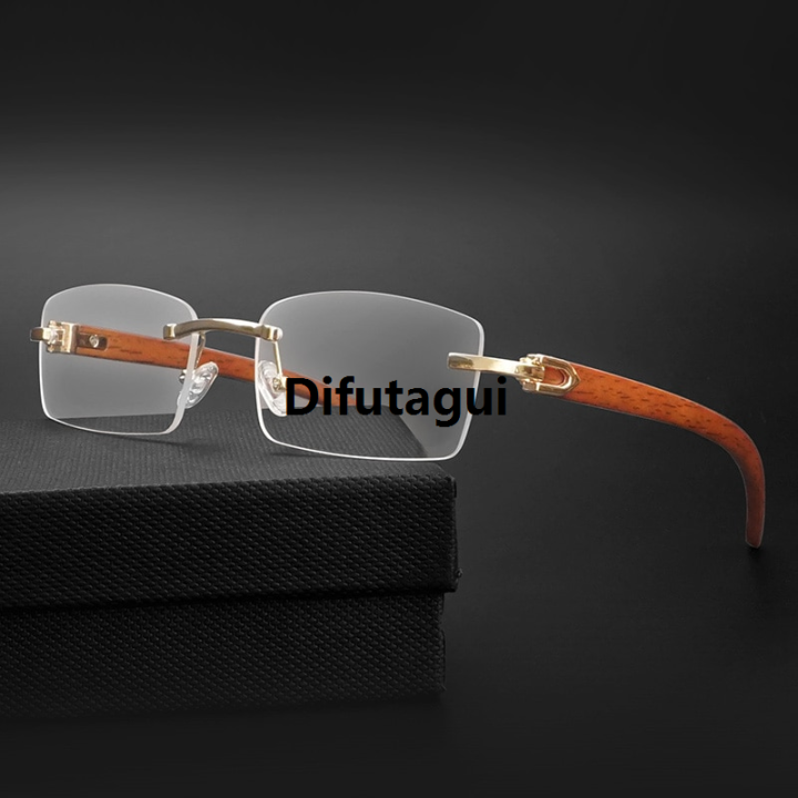 Difutagui New specials CATERSIDE New Punk Rimless Rectangle Sunglasses Men 2021 Fashion High Quality Vintage Trendy Small Frame Sun Glasses Frameless Eyewear UV400
