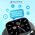 Ultima Nova Pro with 2.04" Amoled Display, Bluetooth Calling Smartwatch, IP68 Waterproof, Always On Display with Zinc Alloy Meta Frame Smart Watch. 