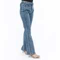 Blue Color Jeans Belly Pant For Women. 
