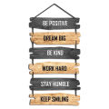 Home Delight Be Positive Decorative Wall Hanging Wood Art Decoration Item. 