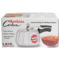 Hawkins Silver Aluminum Pressure Cooker With Free Recipe Book - 1.5 Litres. 